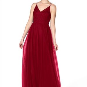 Burgundy Dariela Azazie Dress